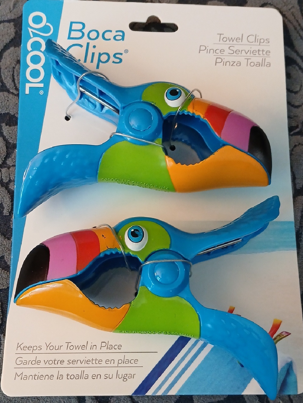 Boca Clips Beach Towel Clips in Blue/Green